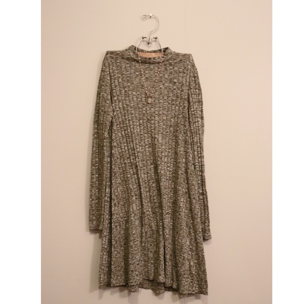 love, Fire high-neck long sleeve dress